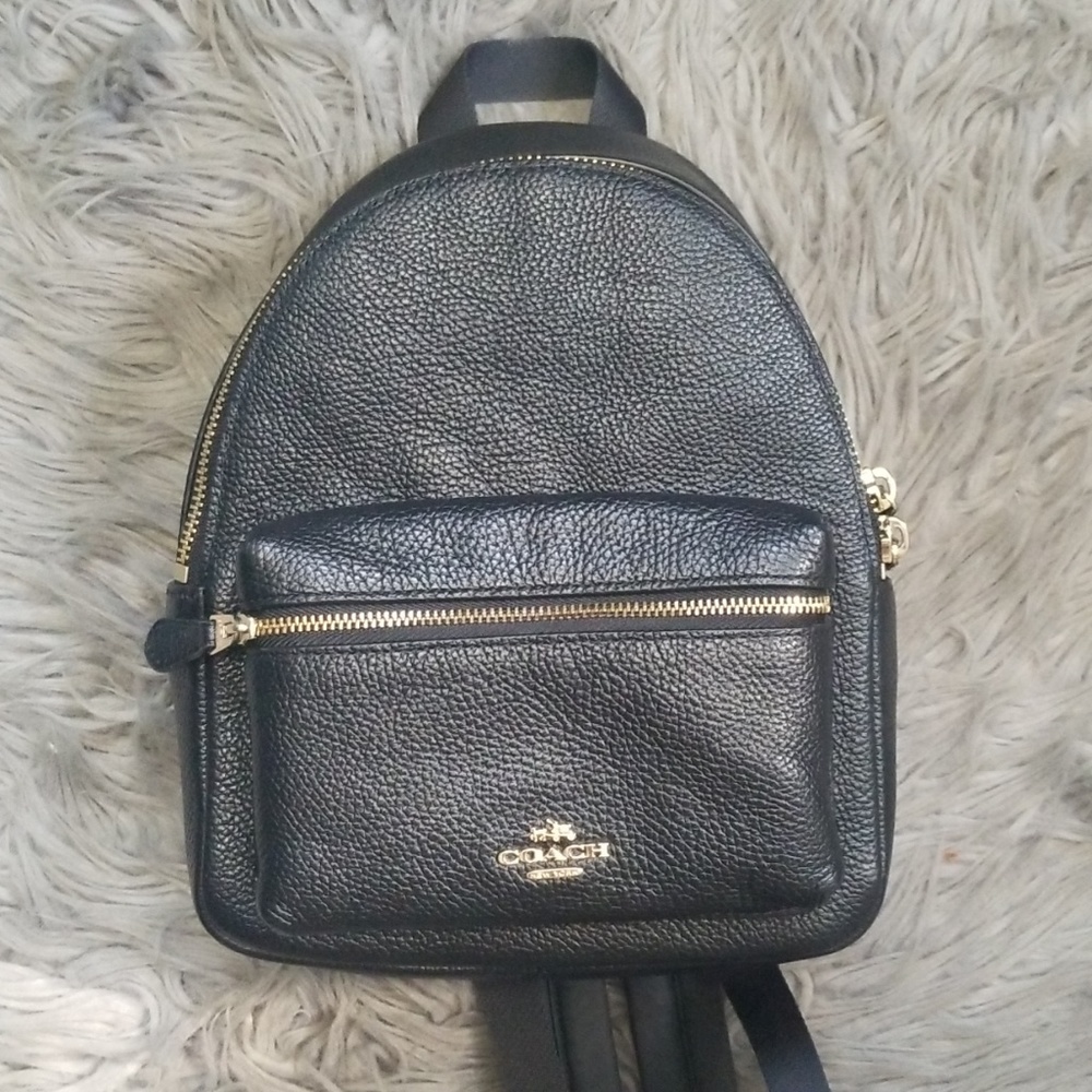 Coach mini leather pebble backpack purse